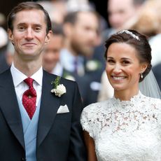 Pippa and James Matthews on their wedding day