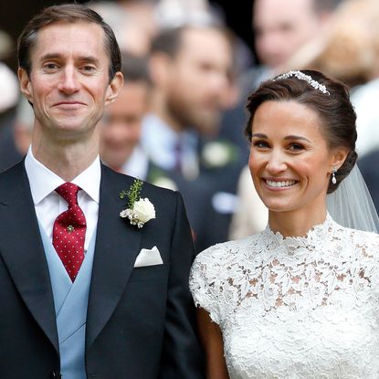 Pippa and James Matthews on their wedding day