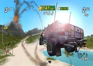 Excite Truck isn't big on realism -- the graphics are cartoonish and the stunts are outrageous -- but it is big on fun.