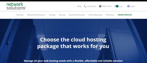 Network Solutions web hosting homepage