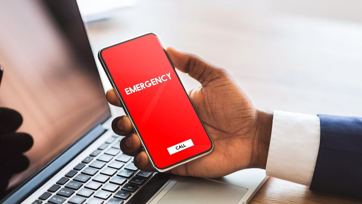 emergency alert on phone screen via shutterstock