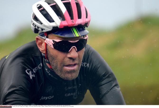 Svein Tuft (Orica-GreenEdge) at least had a pink helmet to show off