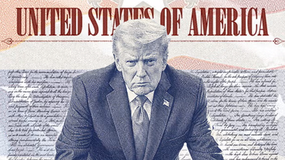 US Patriot Passport showing Donald Trump 