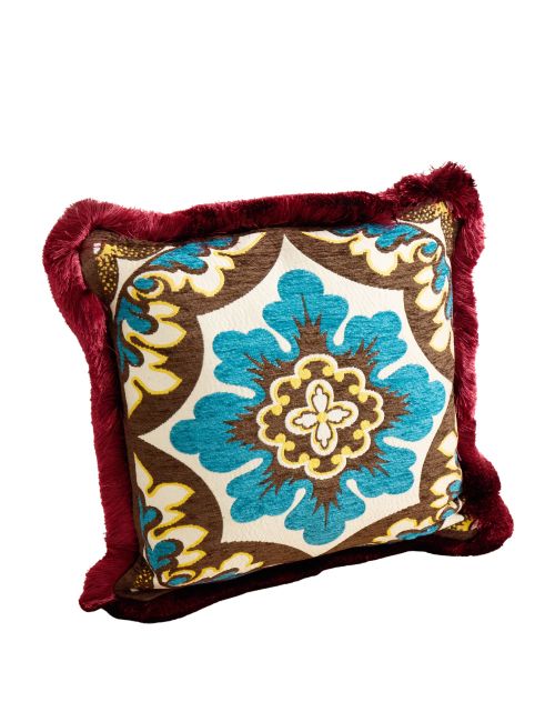 La DoubleJ | Fringed chenille-jacquard cushion
