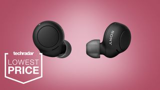 the sony wf-c500 true wireless earbuds in black