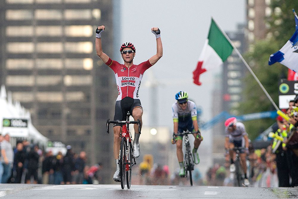 Tim Wellens (Lotto Soudal) won a rain-soaked Grand Prix Cycliste de Montreal on Sunday