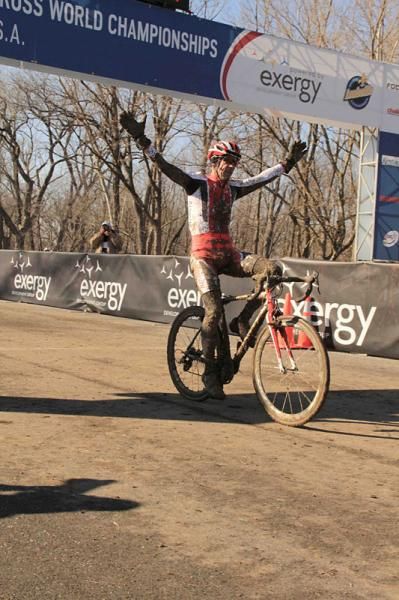 Ned Overend wins a World cyclocross masters title in the 55-59 age group.