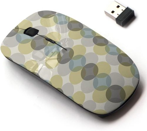 1950s patterned 2.4g Wireless Mouse 