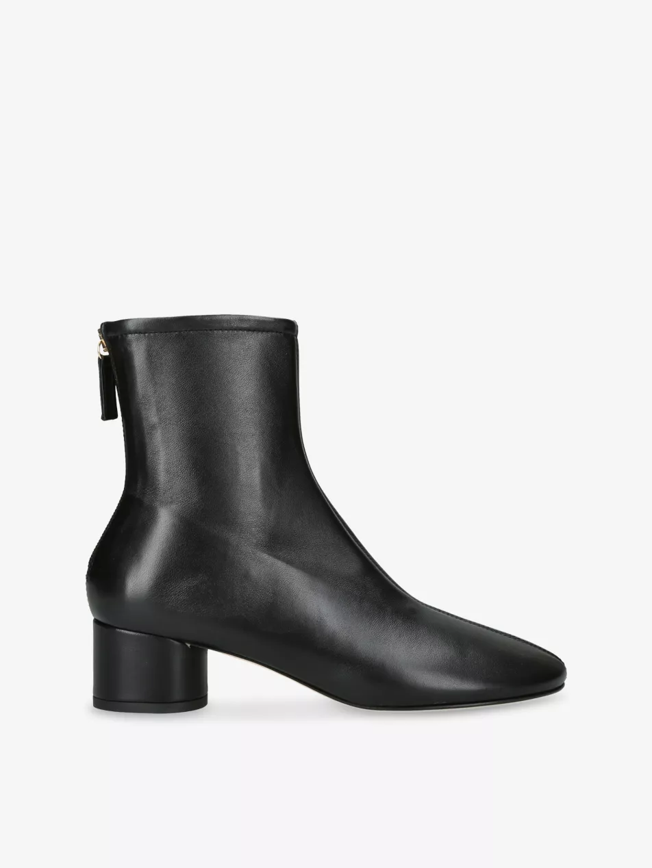 Harlie Heeled Leather Ankle Boots