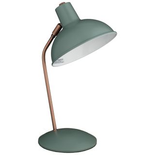 table lamp in blue colour with round base