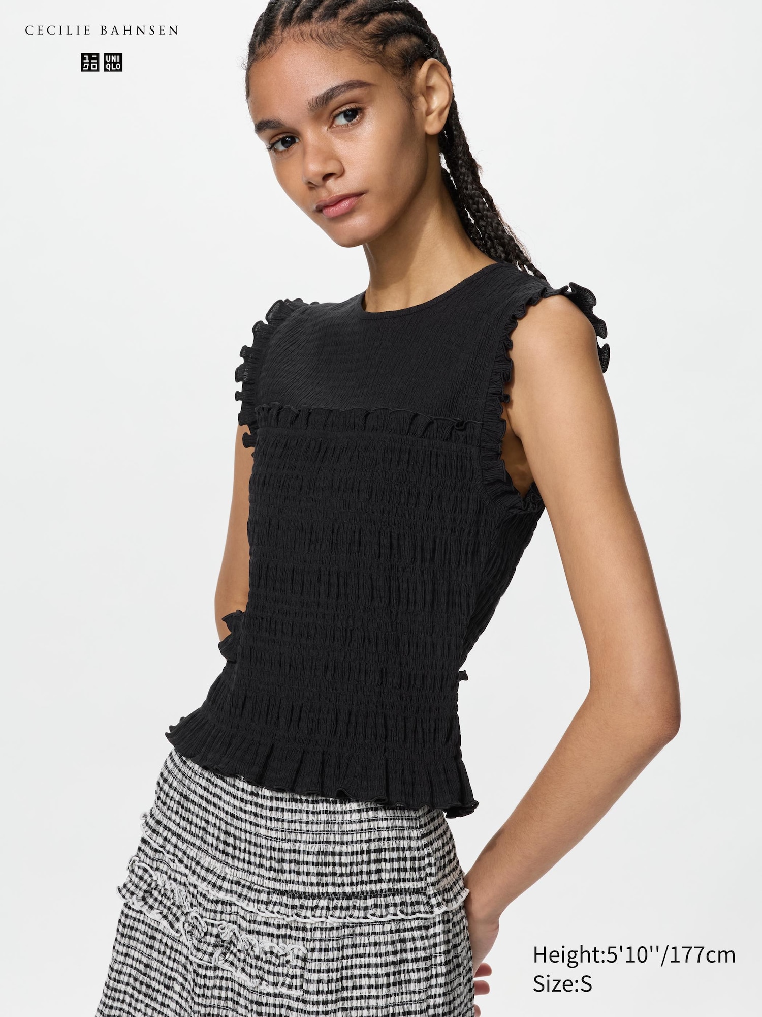 Shirring T-Shirt (Sleeveless)