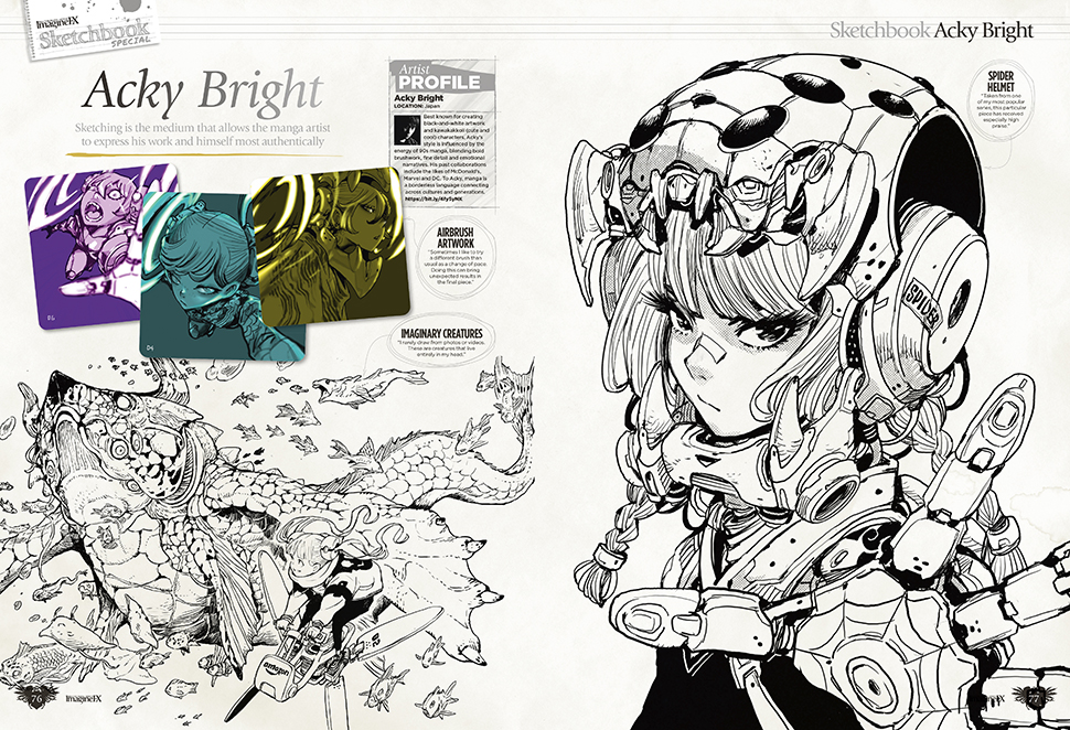 Spreads from ImagineFX 257
