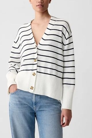 24/7 Split-Hem Linen-Blend Oversized Cardigan