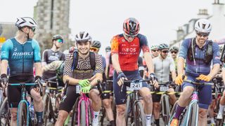 Riders at the start of the Gralloch gravel race