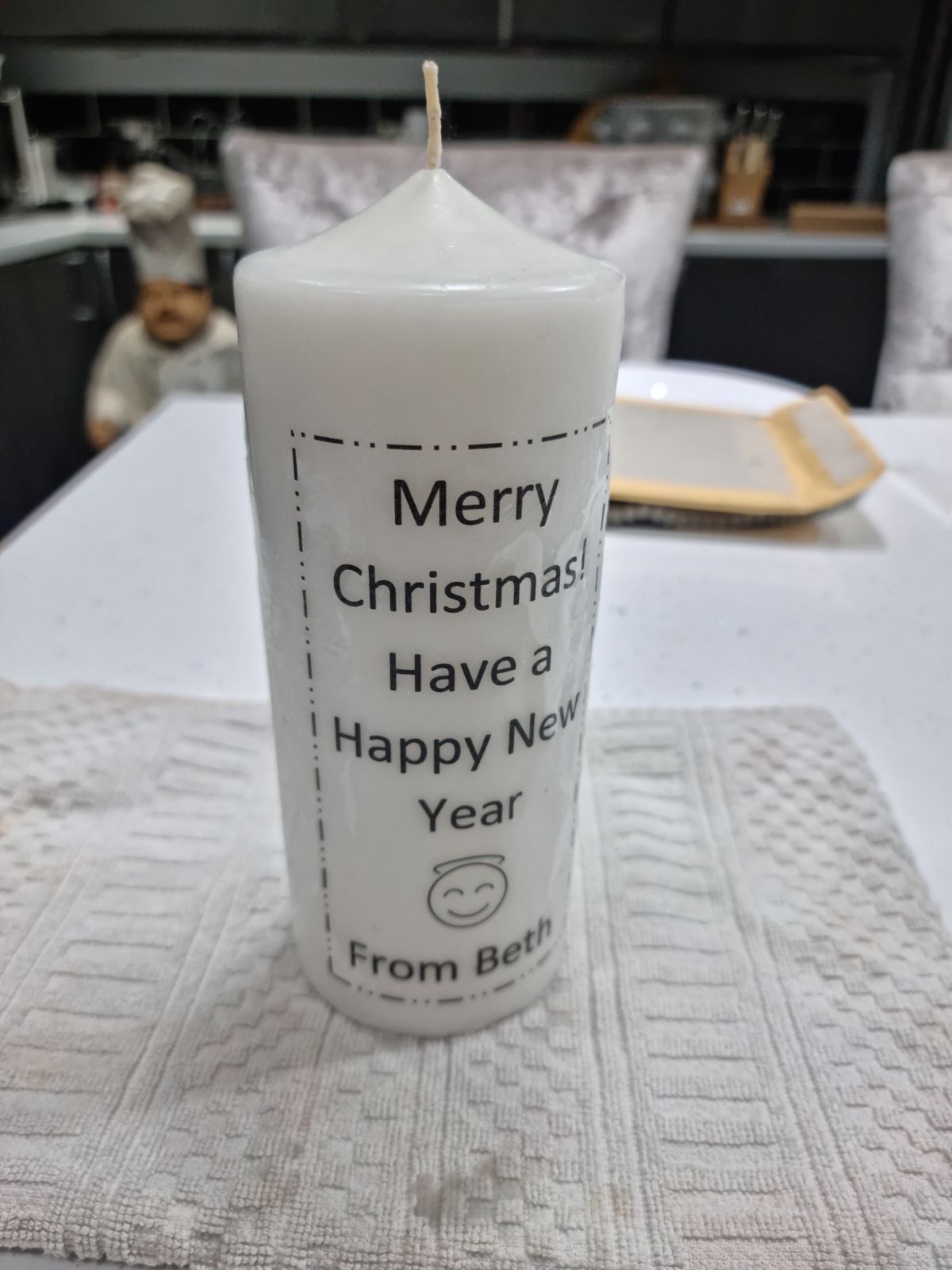 Christmas candle DIY project photo printing