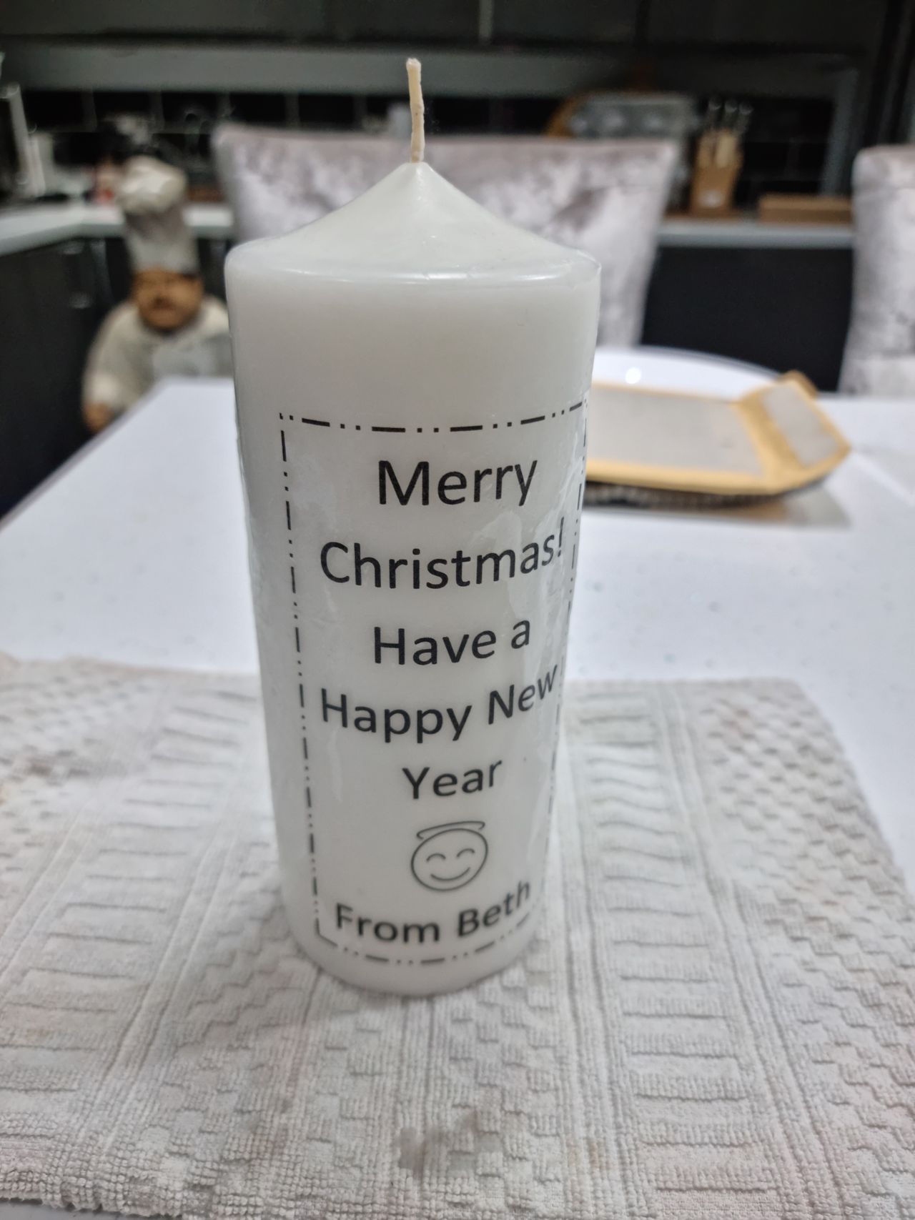 Christmas candle DIY project photo printing