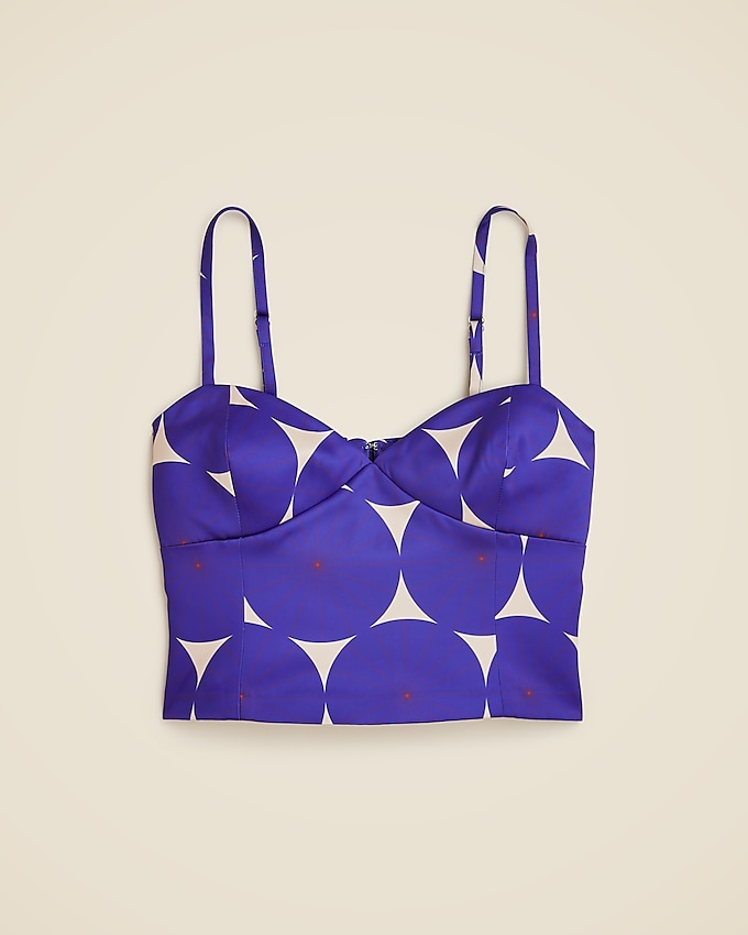 Christopher John Rogers X J.crew Bustier Top in Dot Duchesse Satin