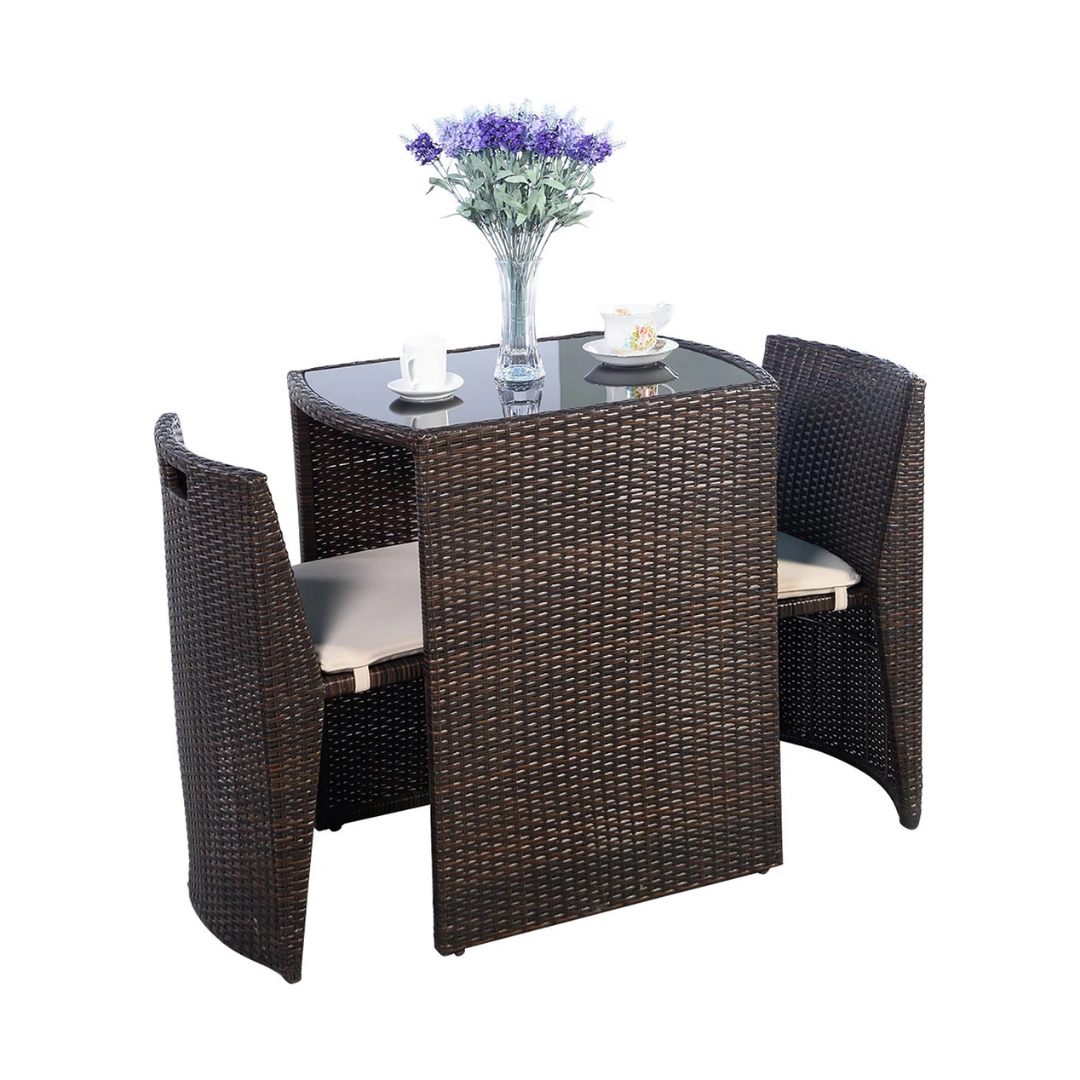 Ebern Designs, Iarund Patio Conversation Set with Cushions