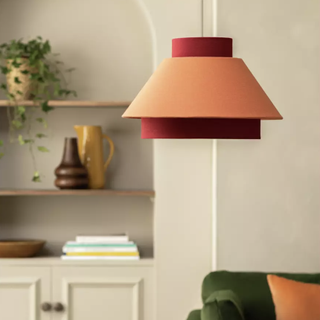 pink and red lampshade