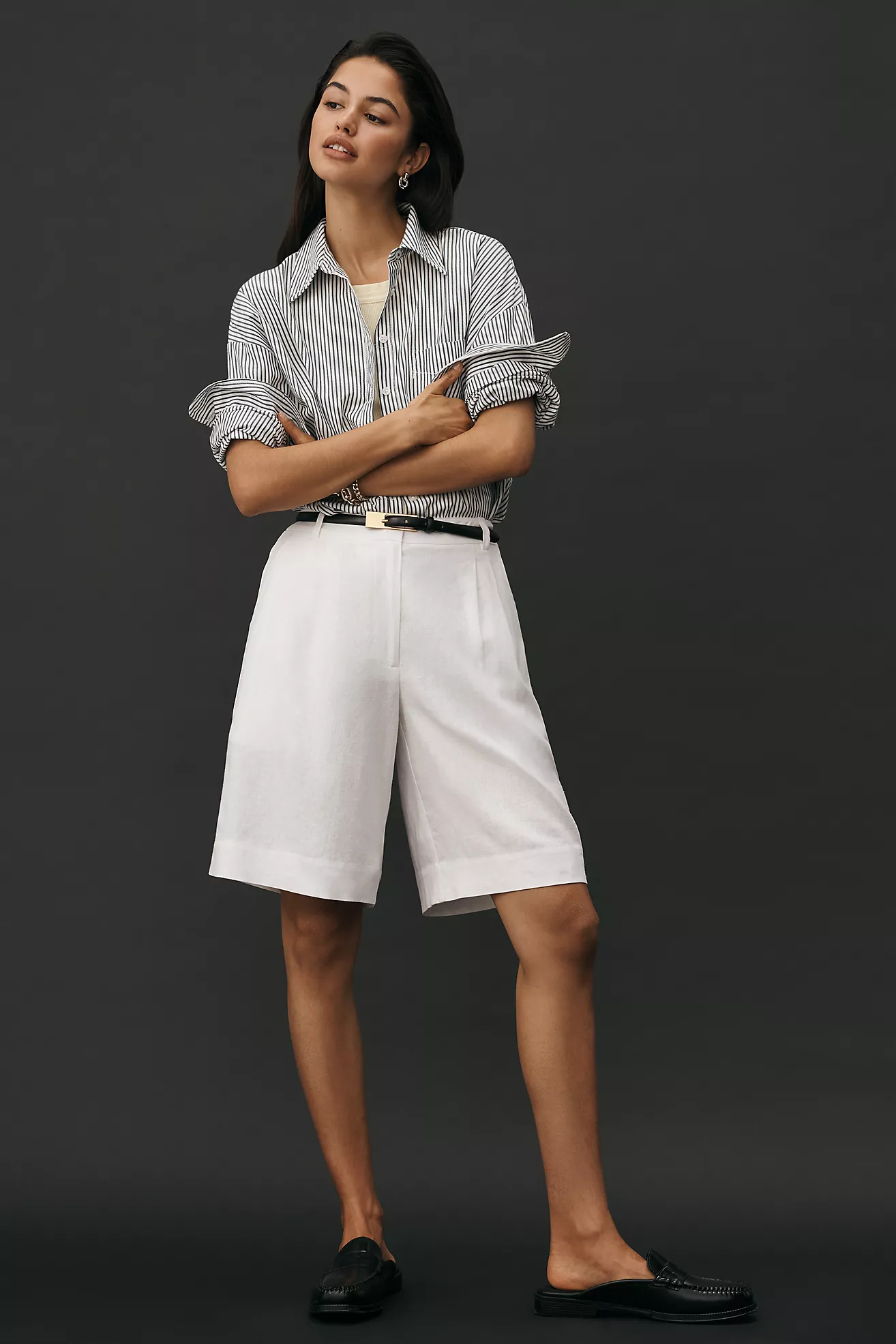Joe's Jeans Brody Linen Blend Bermuda Shorts