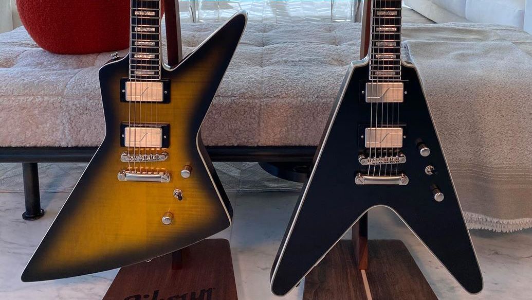 Epiphone Prophecy Explorer and Flying V prototypes