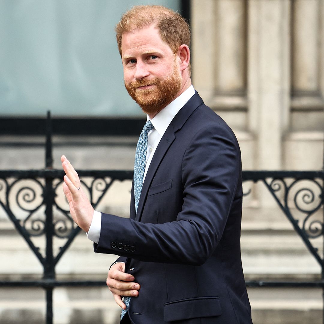 TOPSHOT - Britain&#039;s Prince Harry, Duke of Sussex waves as he leaves the High Court, in central London, on April 8, 2025 after an hearing about a decision of the British Government to downgrade his personal security during visits in Britain. Prince Harry&#039;s lawyer outlined in court threats made against him, as King Charles&#039;s youngest son appealed on April 8, 2025 against an &quot;unjustified&quot; decision to restrict his police protection in the UK. Harry, who has been angered by the government&#039;s decision, watched proceedings unfold from inside London&#039;s Royal Courts of Justice during a rare visit to London. (Photo by HENRY NICHOLLS / AFP) (Photo by HENRY NICHOLLS/AFP via Getty Images) 