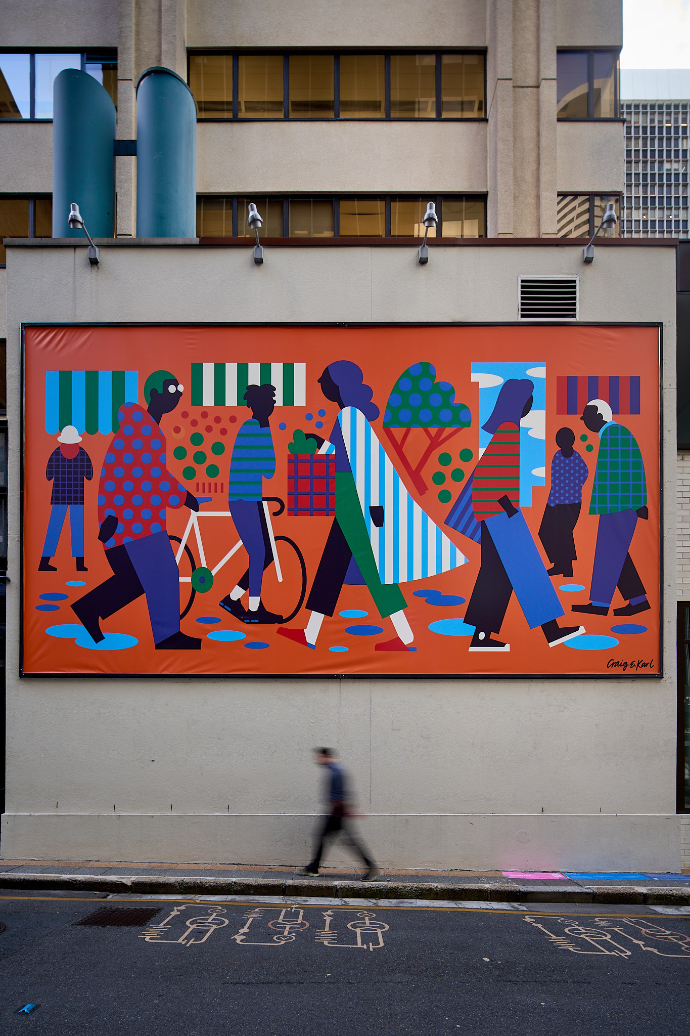 Craig and Karl colourful installations in Brisbane