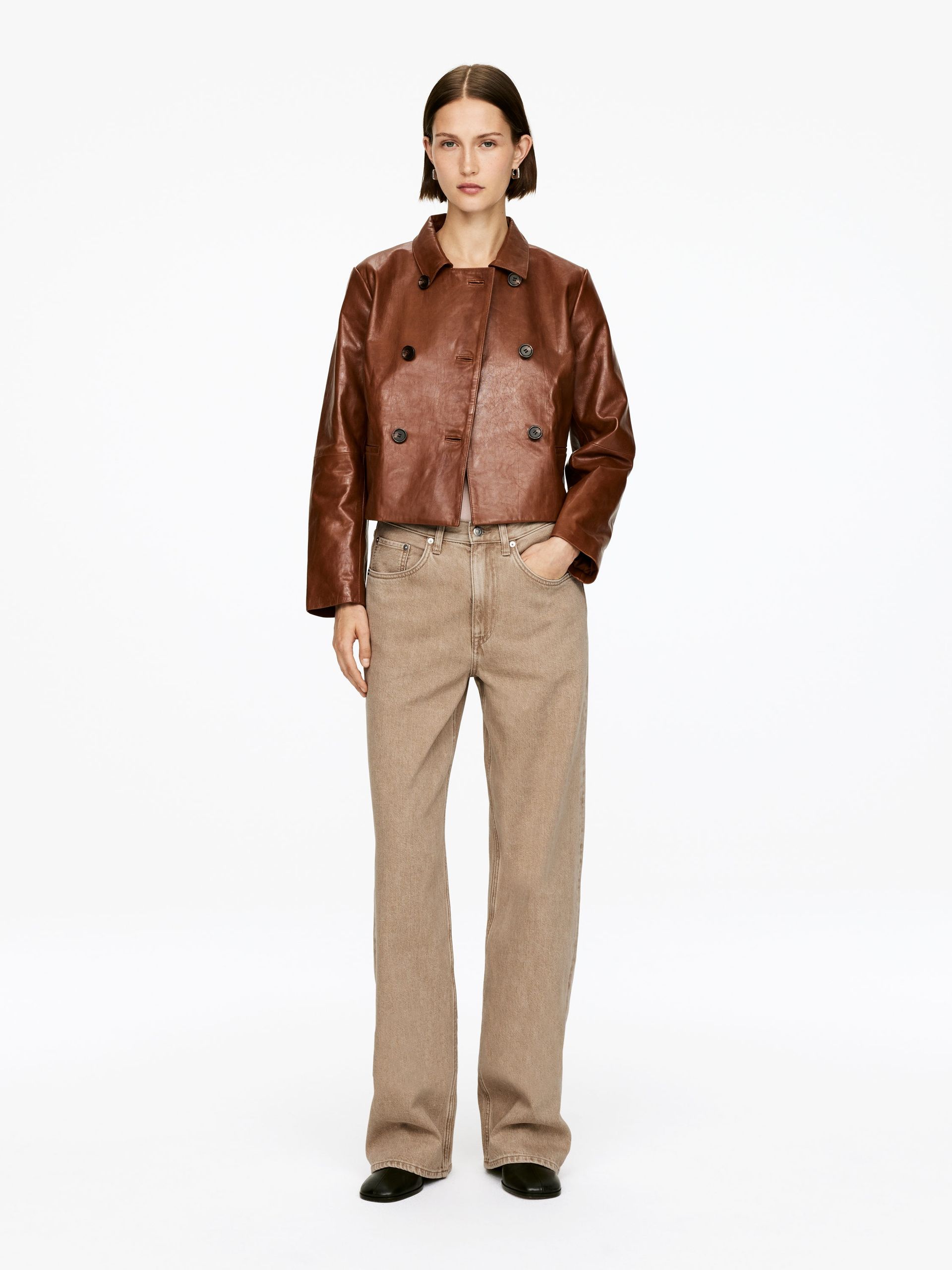 Coral Wide Jeans – Beige – Women – Arket Gb