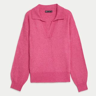Pink collared sweater