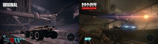Comparison shot of the Mako in Mass Effect vs the ME: Legendary Edition.
