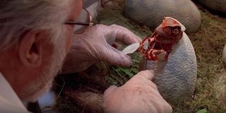 Jurassic Park raptor birth john hammond