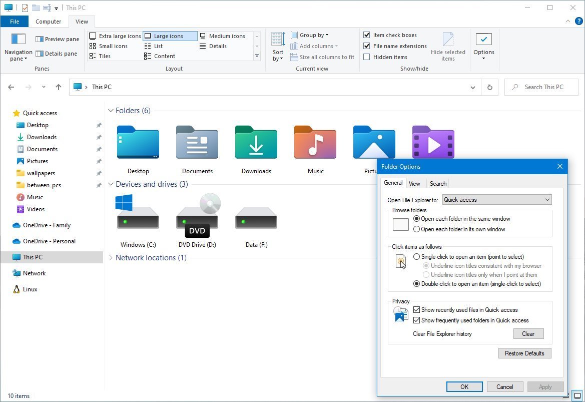 File Explorer new icons