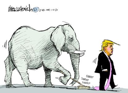 Political Cartoon U.S. Trump Iran GOP
