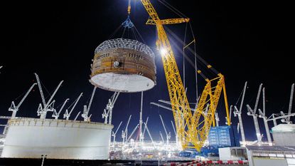 Hinkley Point C nuclear power station under construction 