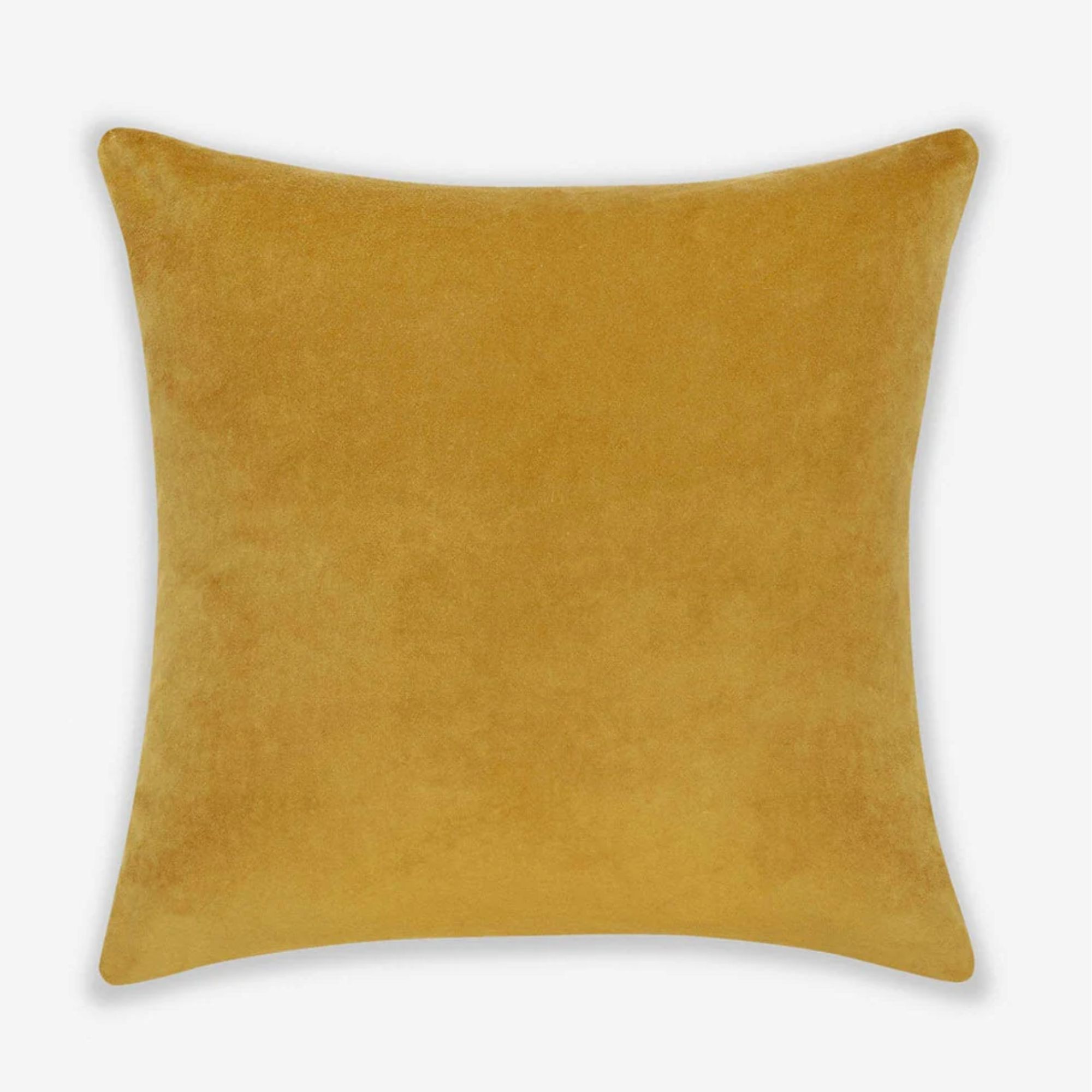 mustard velvet throw pillow