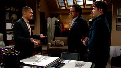 Delon De Metz, Thorsten Kaye and Joshua Hoffman in The Bold and the Beautiful