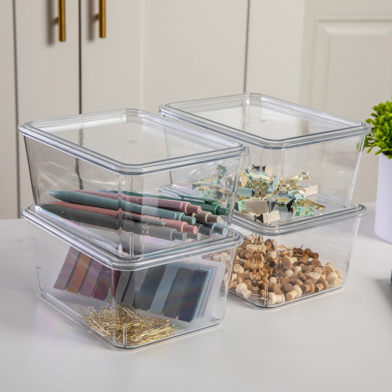 Martha Stewart Brody Premium Plastic Storage Bins With Lids & Reviews | Wayfair