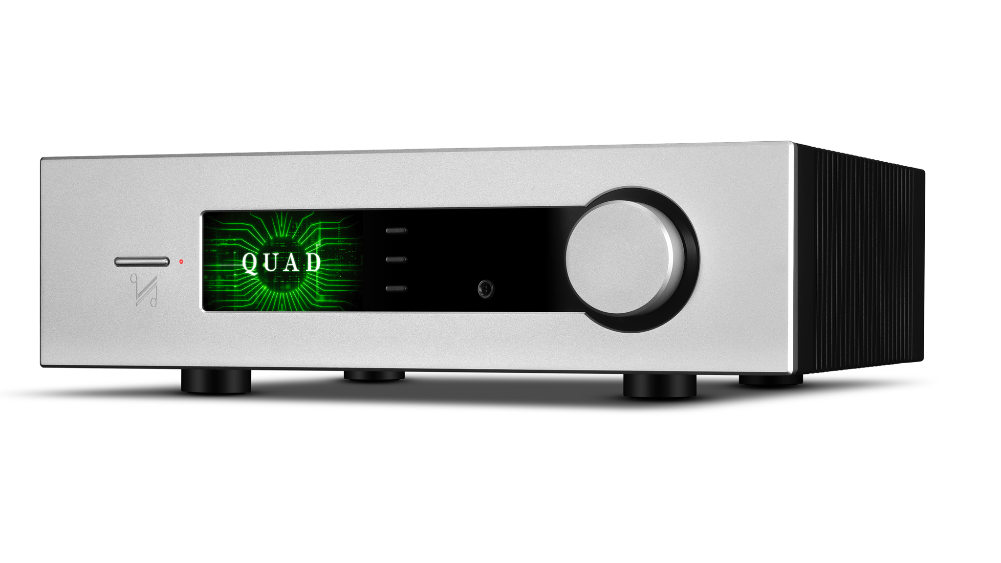 Front view of the Quad Platina Integrated amplifier on a white background