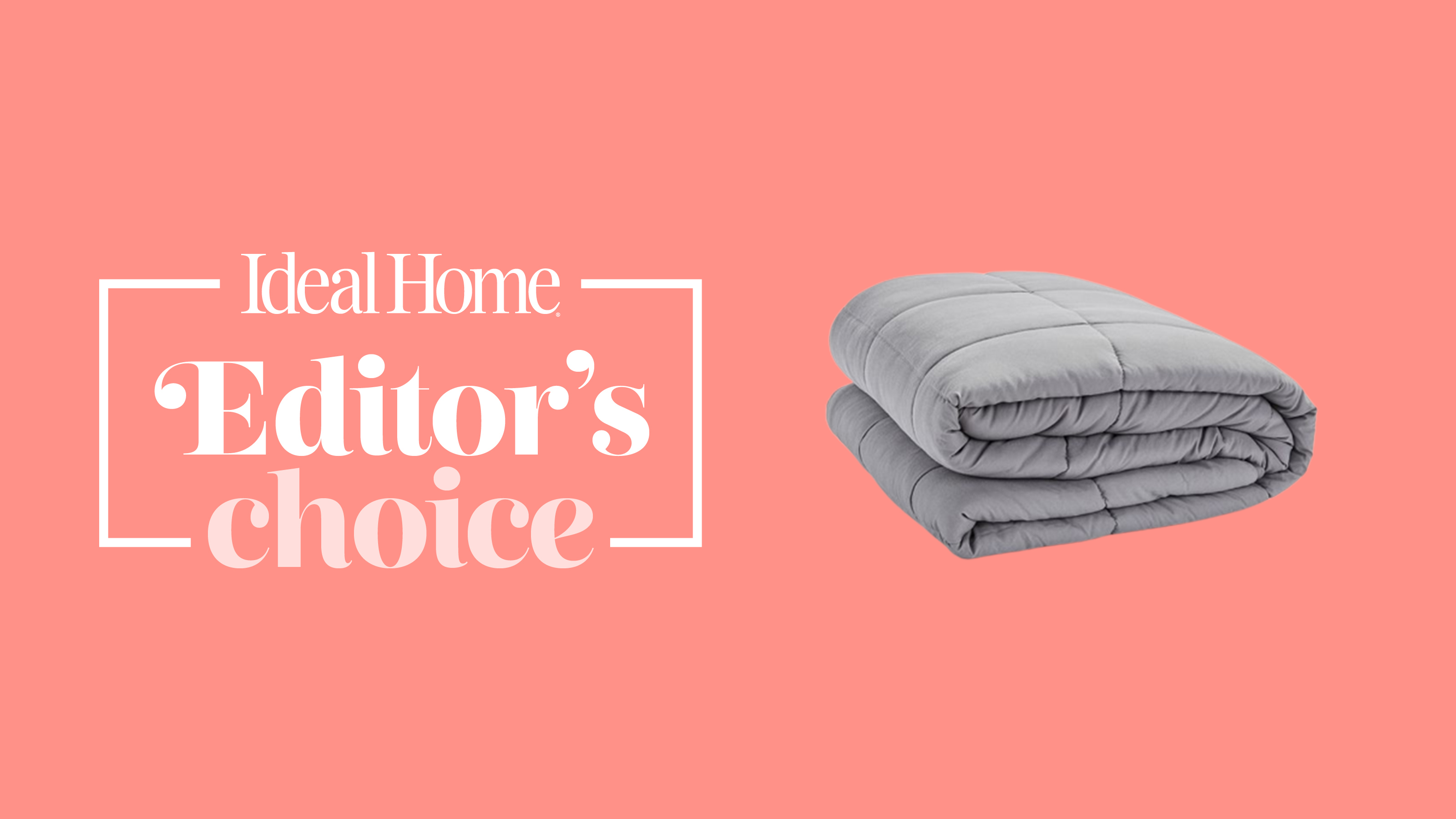 Silentnight weighted blanket on pink background