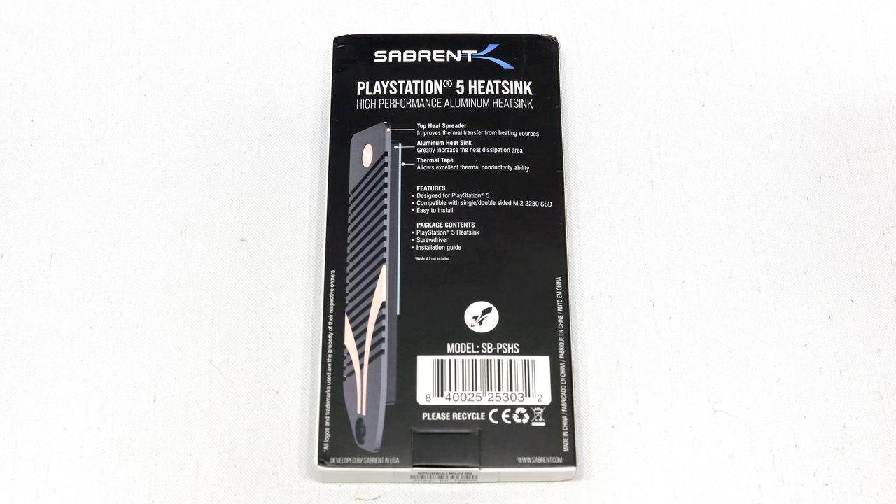 PS5 Sabrent Heatsink