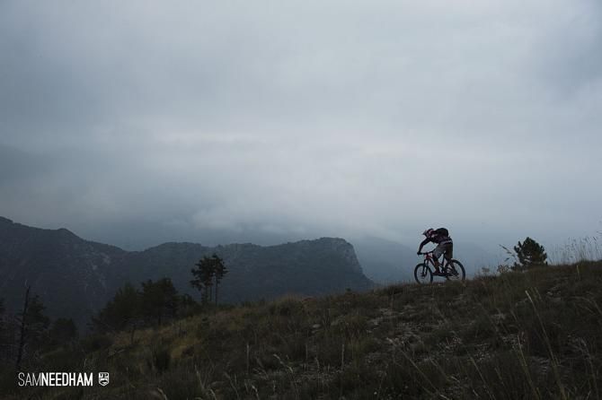 A rider high up on a ridge during Day 5