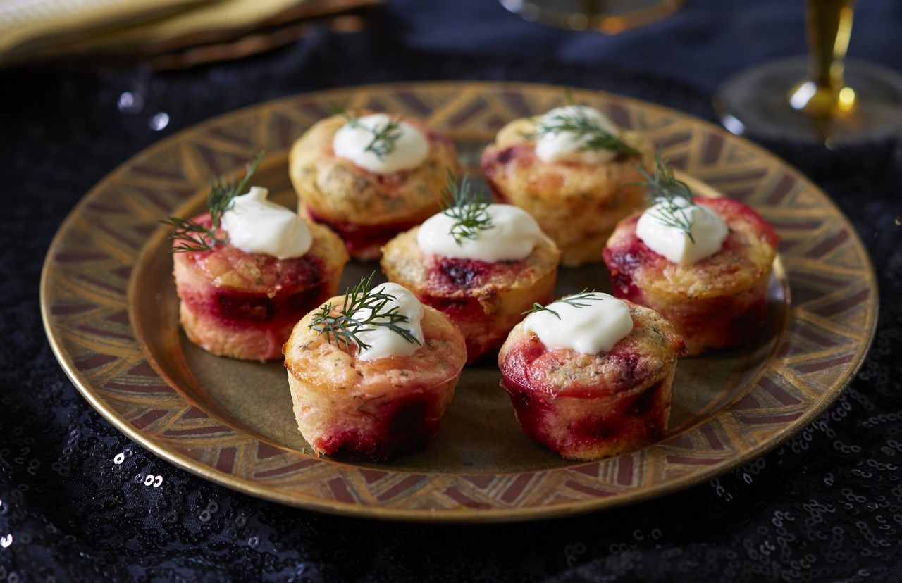 Gluten-free smoked salmon tartlets