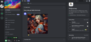 Midjourney running in Discord