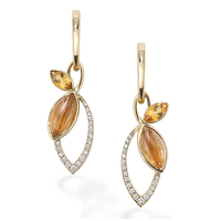 Flora Drop Earrings in 18ct Yellow Gold, £1,395 | Hamilton &amp; Inches
