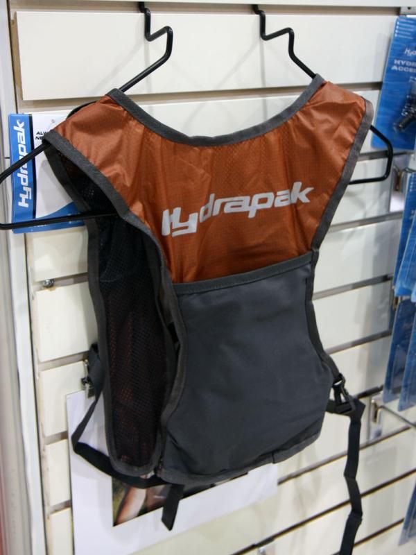 Hydrapak's ultra-minimal E-Lite Vest carries just the bare essentials: 1L of fluid and a few strap-mounted pockets for energy gels and the like.