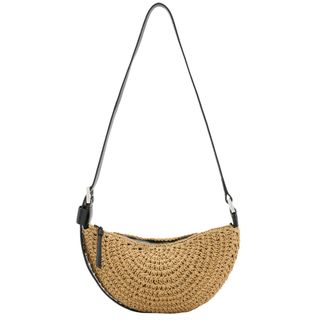 All Saints Half Moon Crochet Crossbody Bag