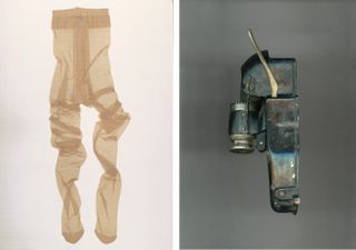 Left, Ladies Tights, 1996 and right, The Pencil Sharpener of Francis Picabia