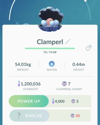 How to evolve Clamperl in Pokemon Go