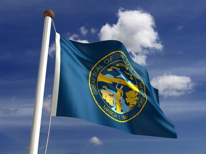 Nebraska state flag. 