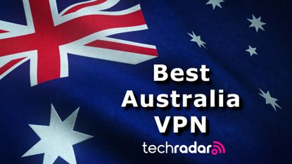 Australian flag with Best Australia VPN text